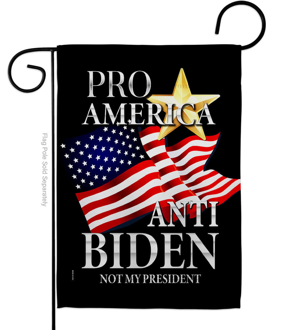 G170253-BO 13 x 18.5 in. Pro America Anti Biden American Political Vertical Garden Flag with Double-Sided House Decoration Banner Yard Gift