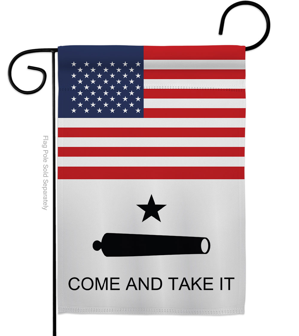 Picture of Americana Home & Garden G142841-BO 13 x 18.5 in. USA Come & Take it American Historic Vertical Garden Flag with Double-Sided House Decoration Banner Yard Gift