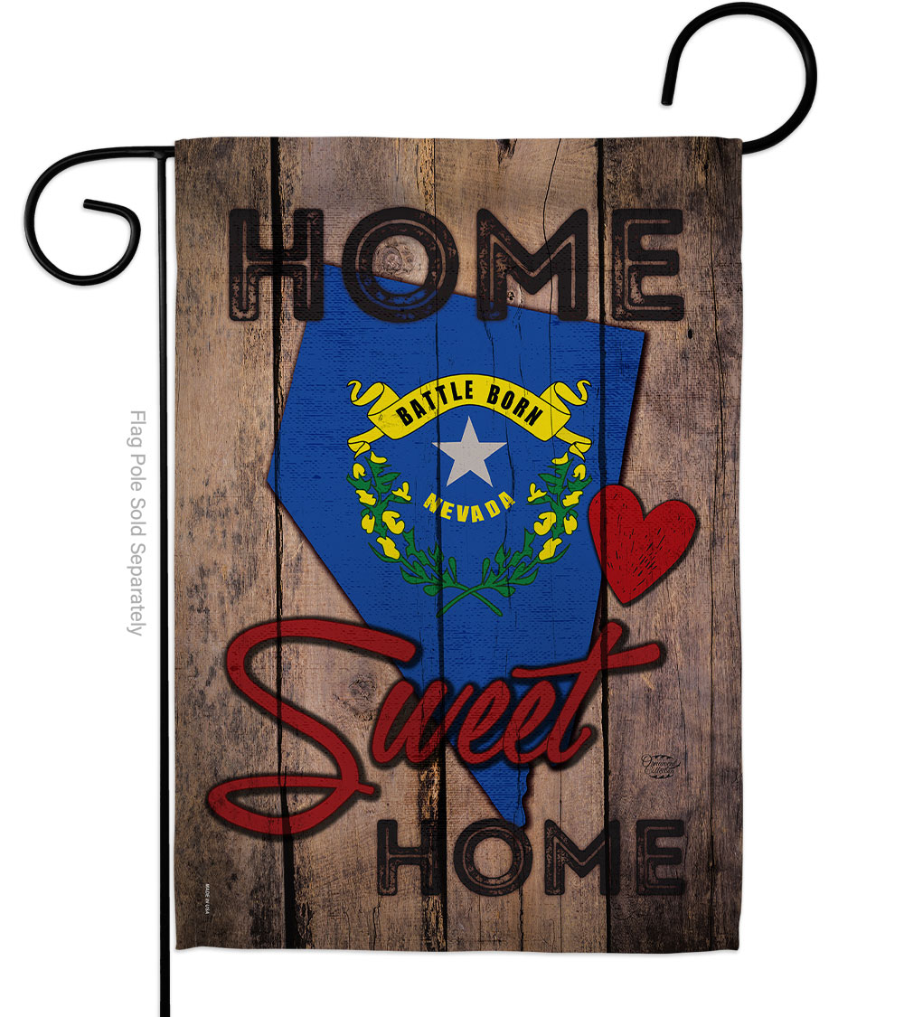 G191114-BO 13 x 18.5 in. State Nevada Home Sweet American State Vertical Garden Flag with Double-Sided House Decoration Banner Yard Gift