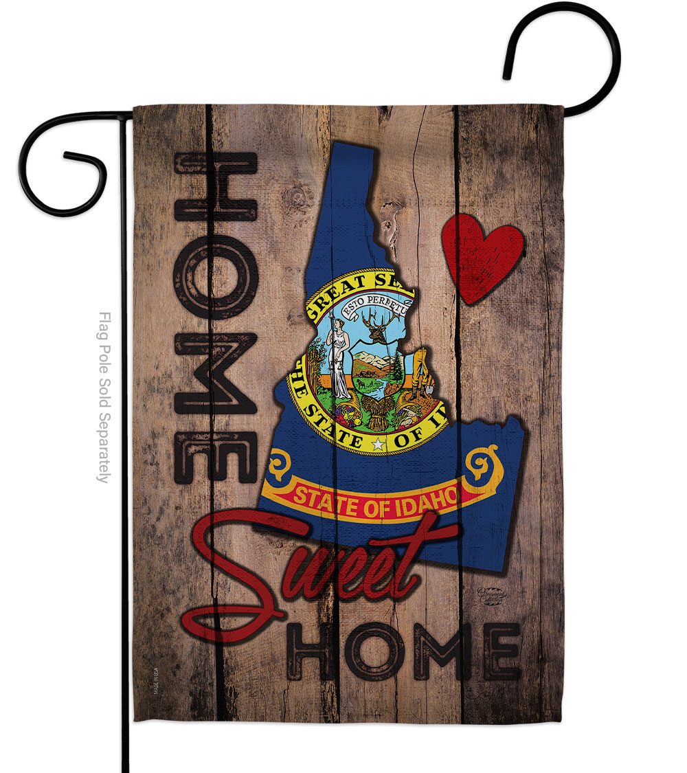 G191117-BO 13 x 18.5 in. State Idaho Home Sweet American State Vertical Garden Flag with Double-Sided House Decoration Banner Yard Gift