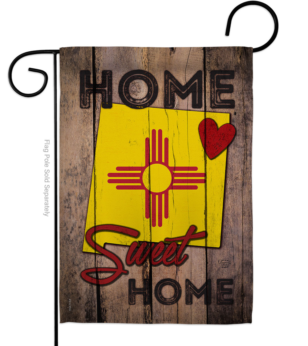 G191118-BO 13 x 18.5 in. State New Mexico Home Sweet American State Vertical Garden Flag with Double-Sided House Decoration Banner Yard Gift