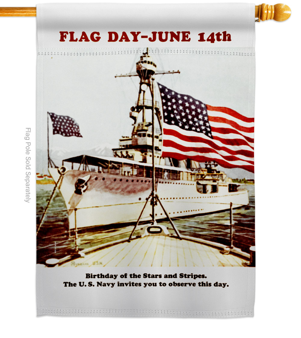 H183027-BO 28 x 40 in. Flag Day June 14th House American Star & Stripes Vertical Garden Flag with Double-Sided Decorative Banner Garden Yard Gift