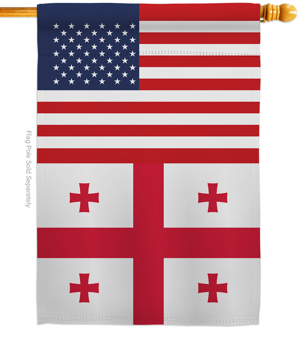 28 x 40 in. USA Georgia American State Vertical House Flag with Double-Sided Decorative Banner Garden Yard Gift