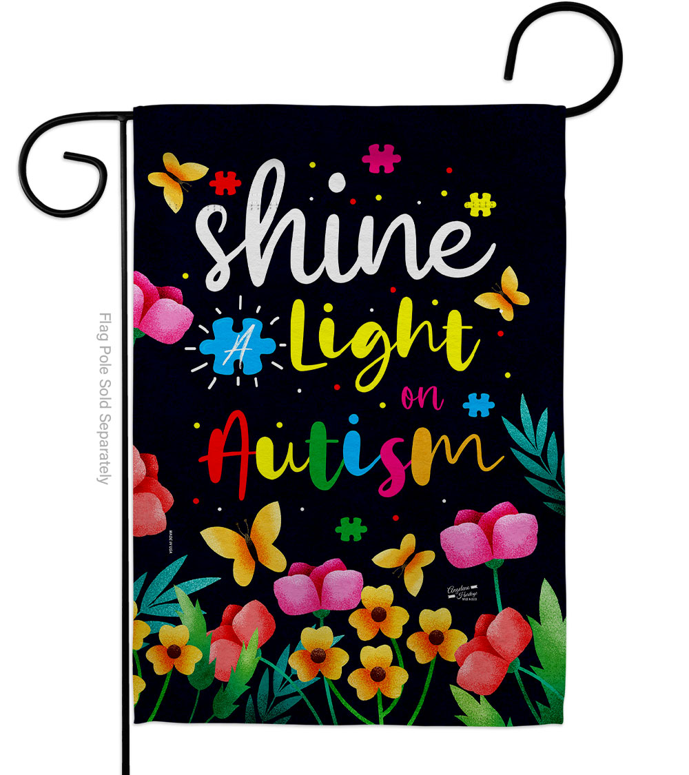 13 x 18.5 in. Shine a Light Support Awareness Vertical Garden Flag with Double-Sided House Decoration Banner Yard Gift