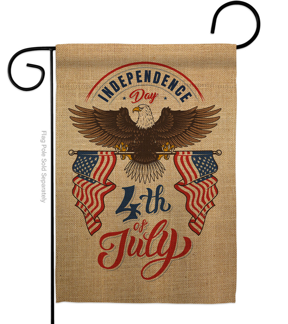 G135224-BO 13 x 18.5 in. July 4th Freedom American Vertical Garden Flag with Double-Sided House Decoration Banner Yard Gift