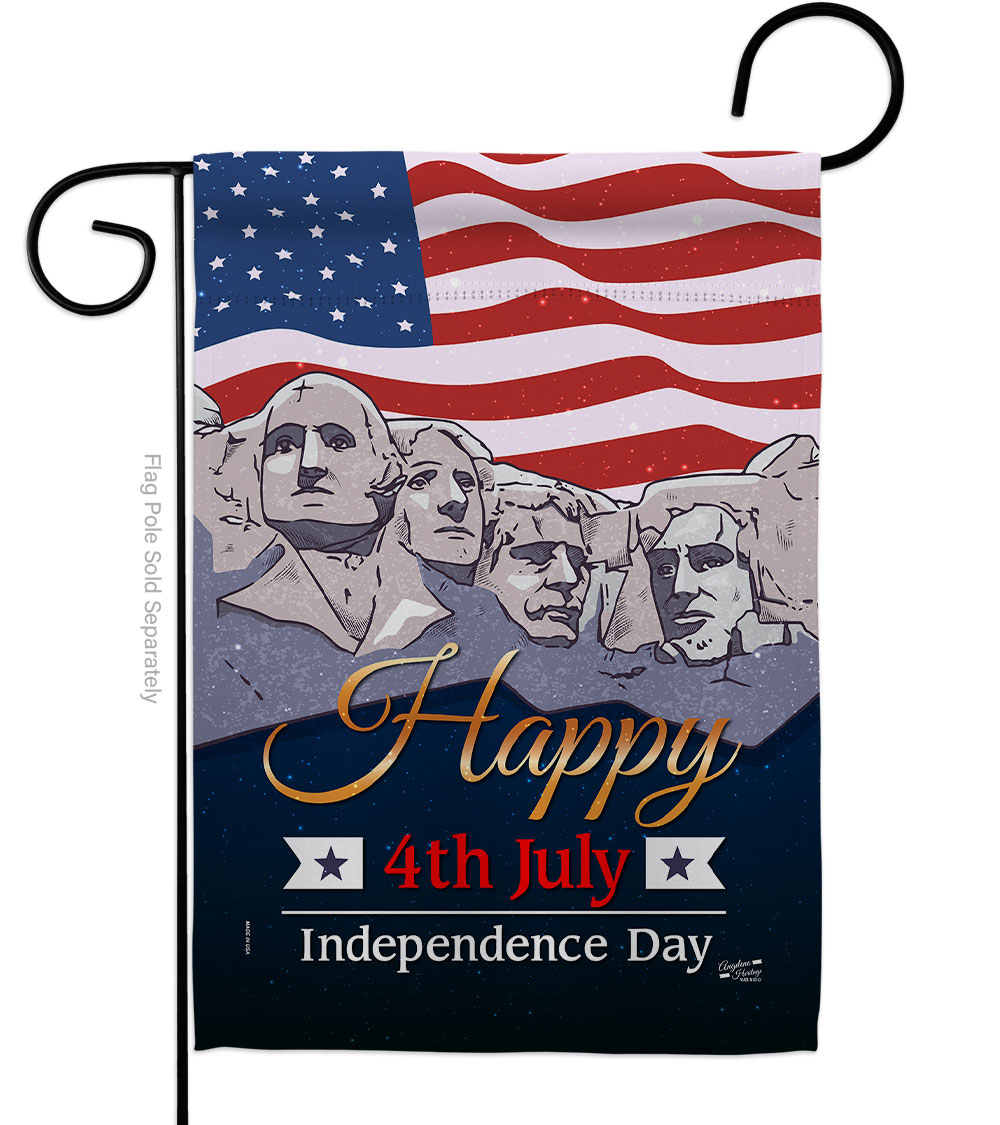 G135292-BO 13 x 18.5 in. July 4th Indpendence Day American Vertical Garden Flag with Double-Sided House Decoration Banner Yard Gift