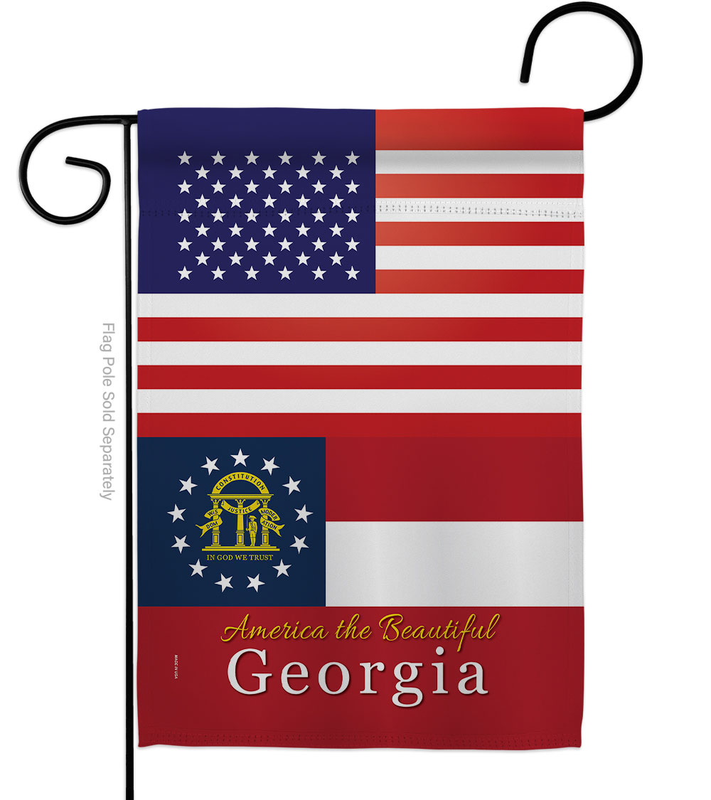G142562-BO 13 x 18.5 in. USA Georgia American State Vertical Garden Flag with Double-Sided House Decoration Banner Yard Gift