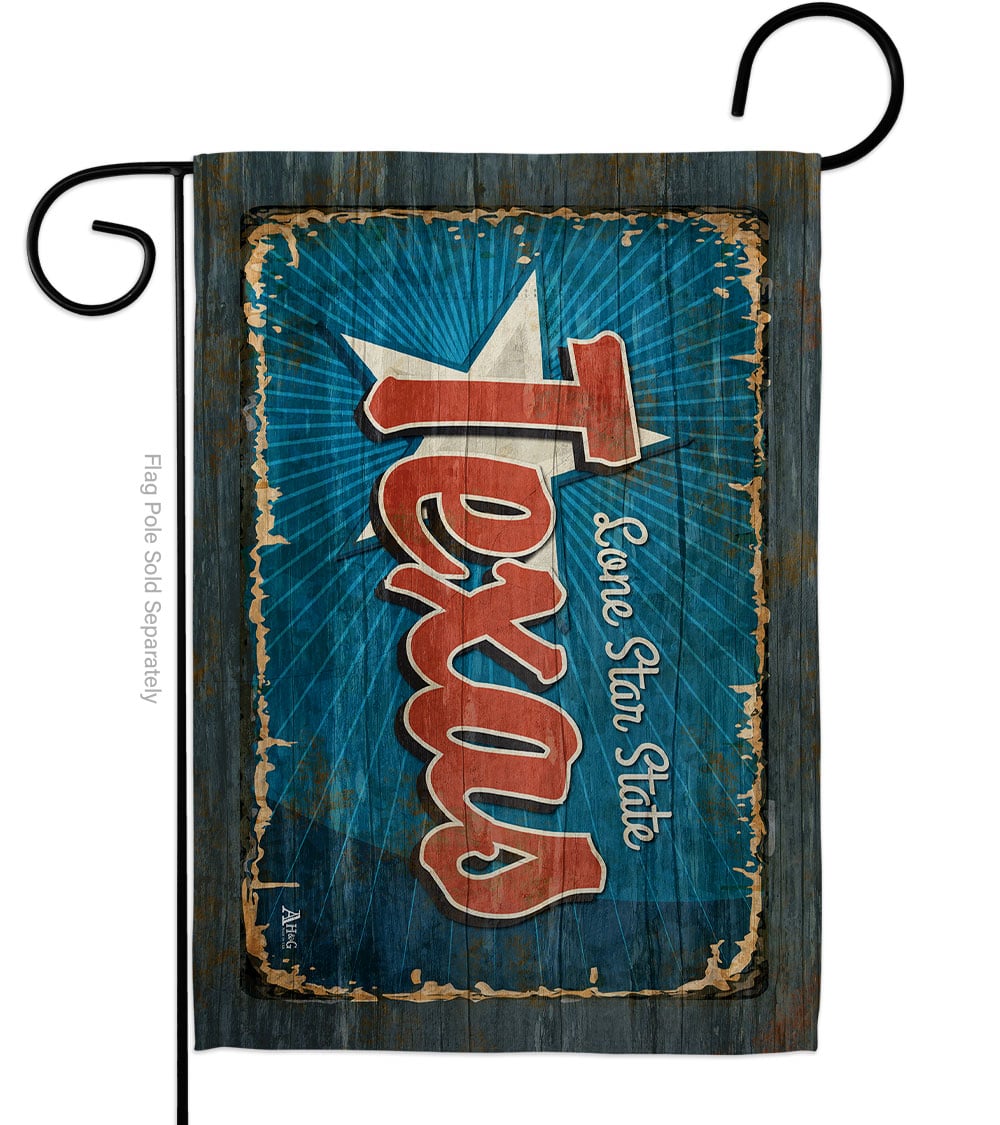 G142988-BO 13 x 18.5 in. Texas Vintage American State Garden Flag with Double-Sided Horizontal House Decoration Banner Yard Gift
