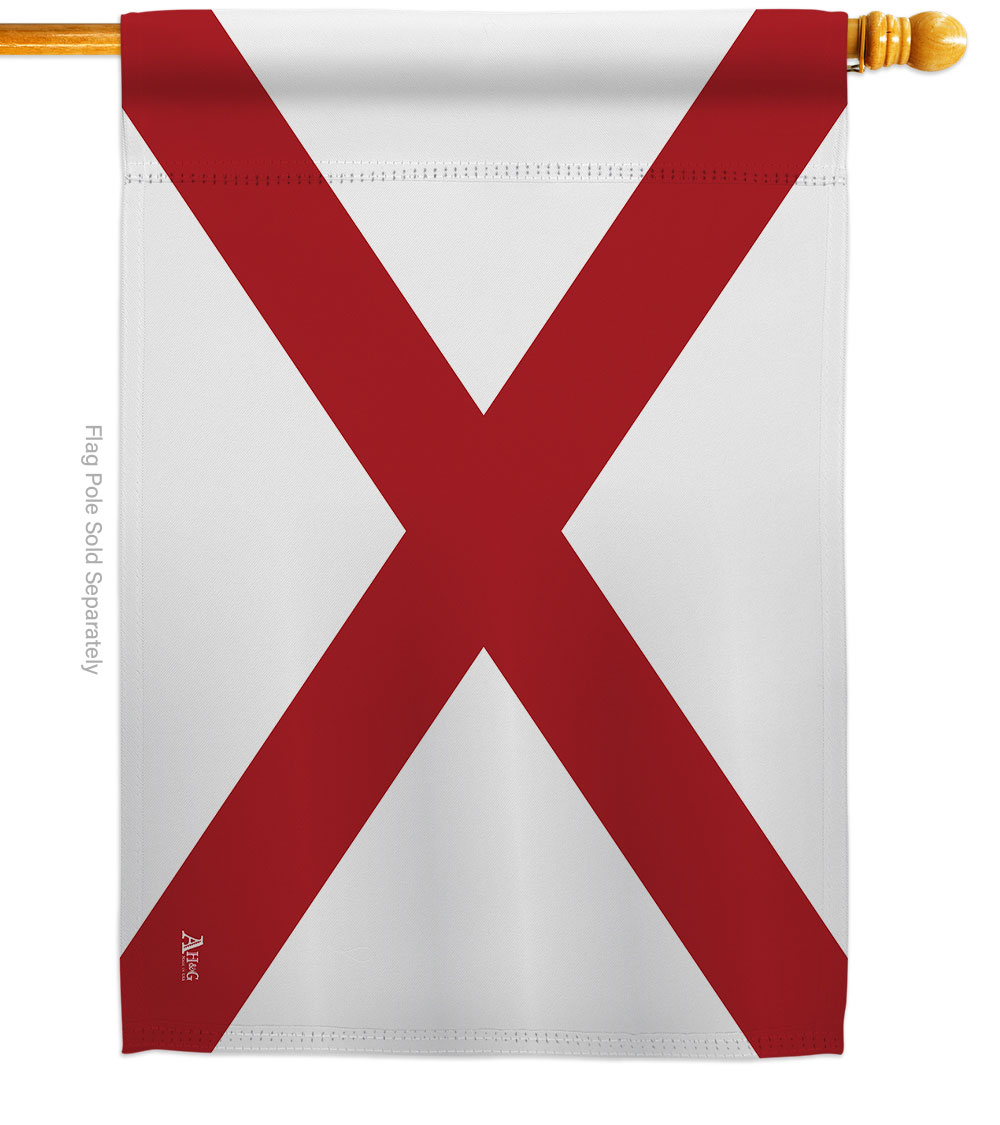 28 x 40 in. Alabama American State House Flag with Double-Sided Horizontal Decoration Banner Garden Yard Gift