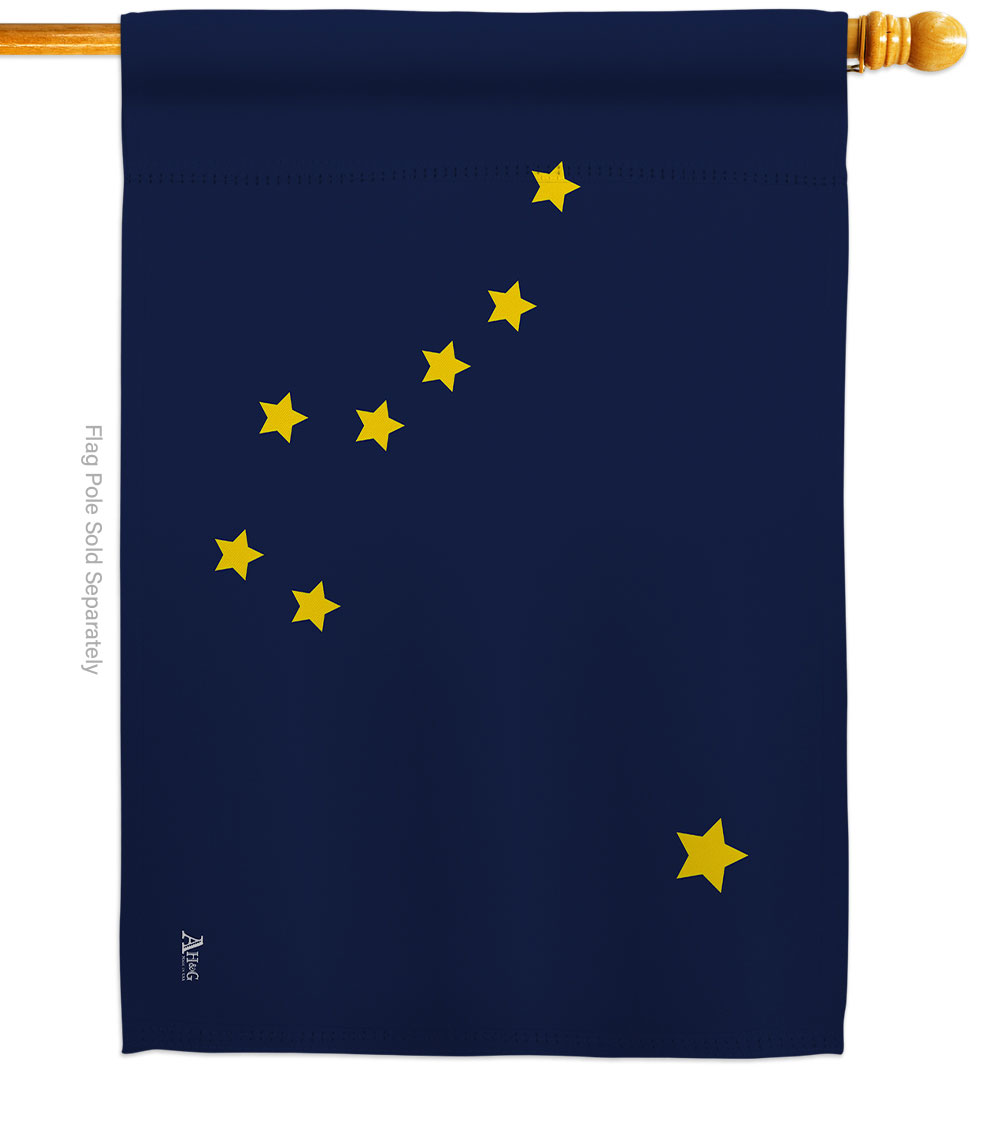 28 x 40 in. Alaska American State House Flag with Double-Sided Horizontal Decoration Banner Garden Yard Gift