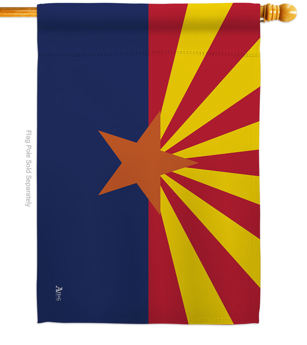 28 x 40 in. Arizona American State House Flag with Double-Sided Horizontal Decoration Banner Garden Yard Gift