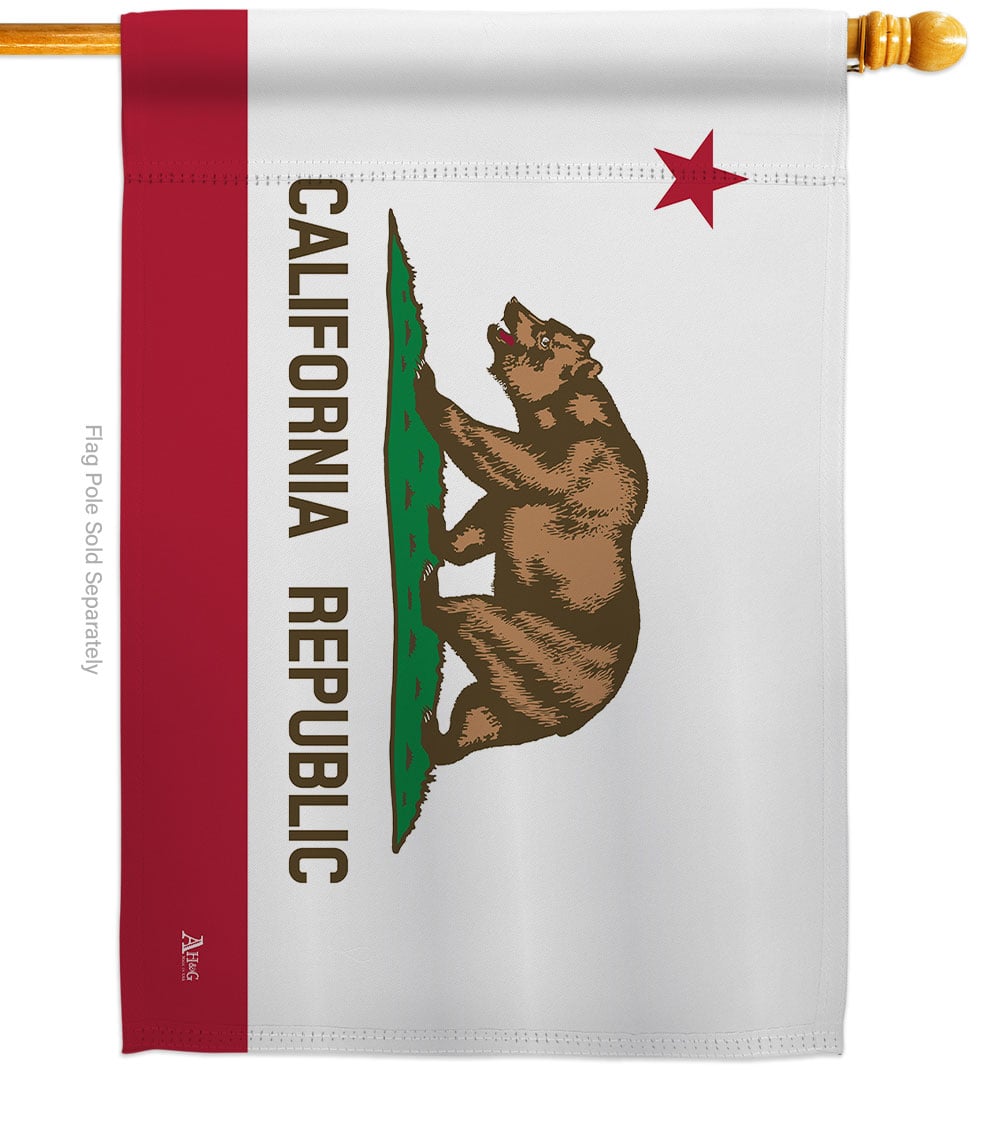 28 x 40 in. California American State House Flag with Double-Sided Horizontal Decoration Banner Garden Yard Gift