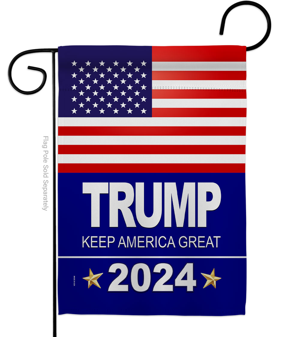 G170081-BO 13 x 18.5 in. Trump 2024 American Political Vertical Garden Flag with Double-Sided House Decoration Banner Yard Gift