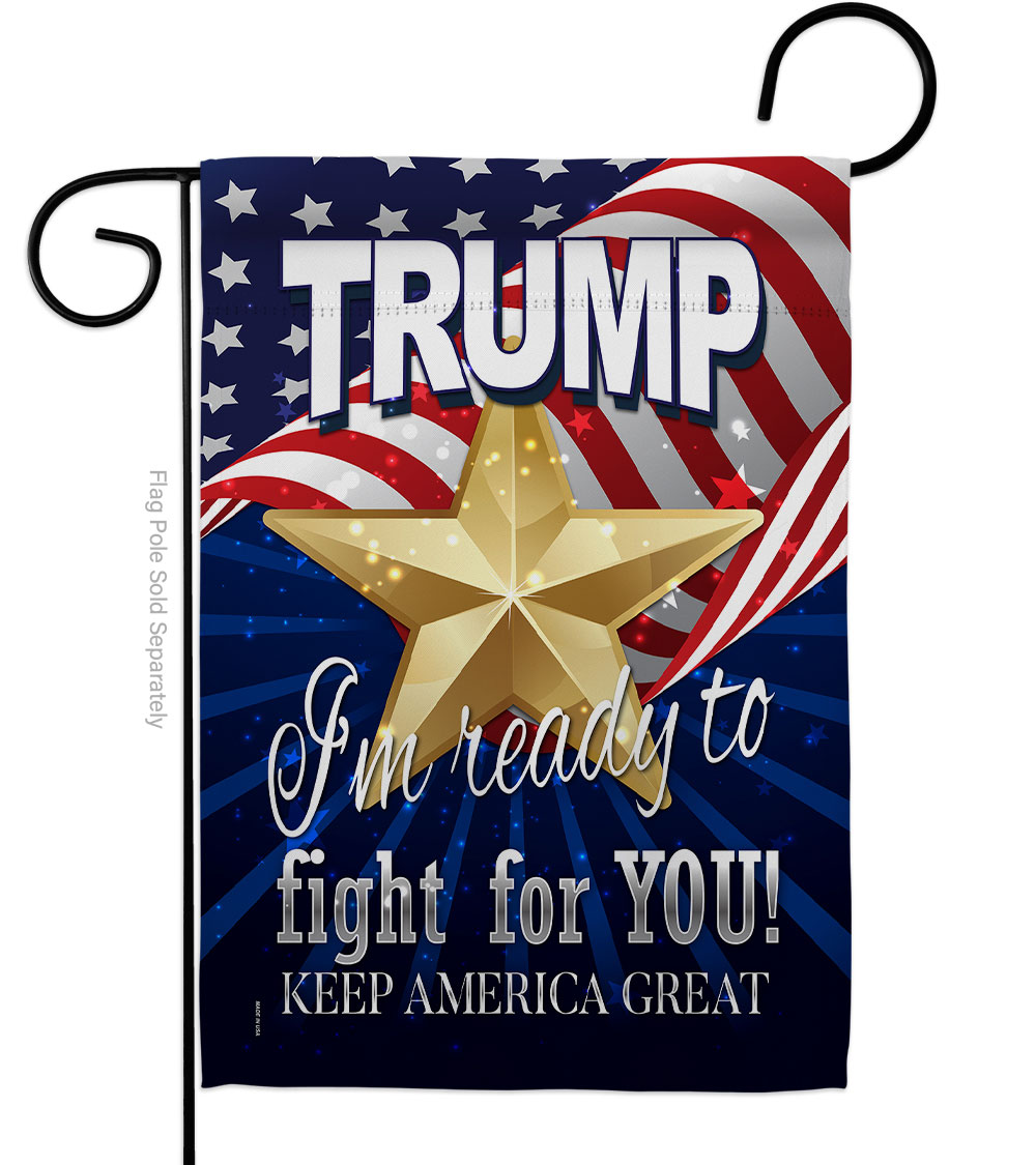 G170132-BO 13 x 18.5 in. Trump Fight for You American Political Vertical Garden Flag with Double-Sided House Decoration Banner Yard Gift