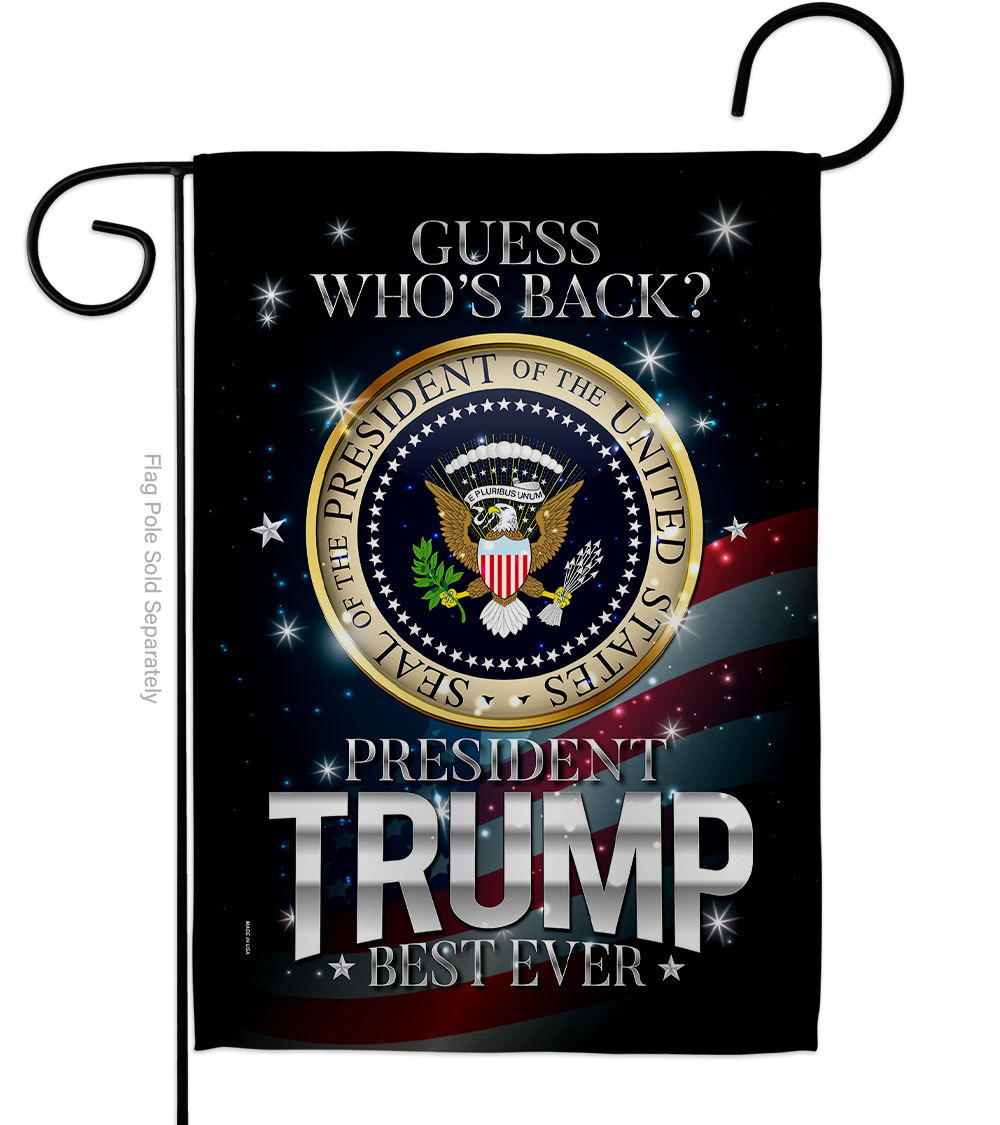 13 x 18.5 in. President Trump Best Ever American Political Vertical Garden Flag with Double-Sided House Decoration Banner Yard Gift