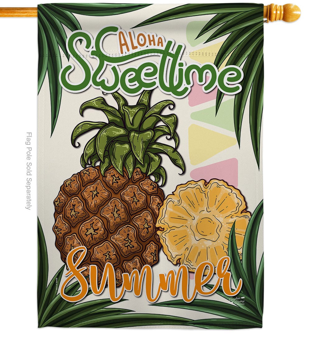 Sweettime Summer Food Fruit 28 x 40 in. Double-Sided Decorative Vertical House Flags for Decoration Banner Garden Yard Gift