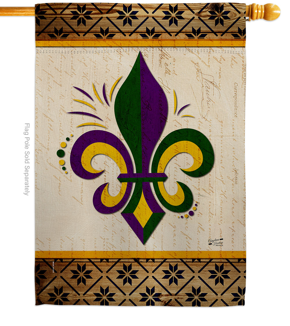 Fleur De Lys Country Living 28 x 40 in. Double-Sided Decorative Vertical House Flags for Decoration Banner Garden Yard Gift