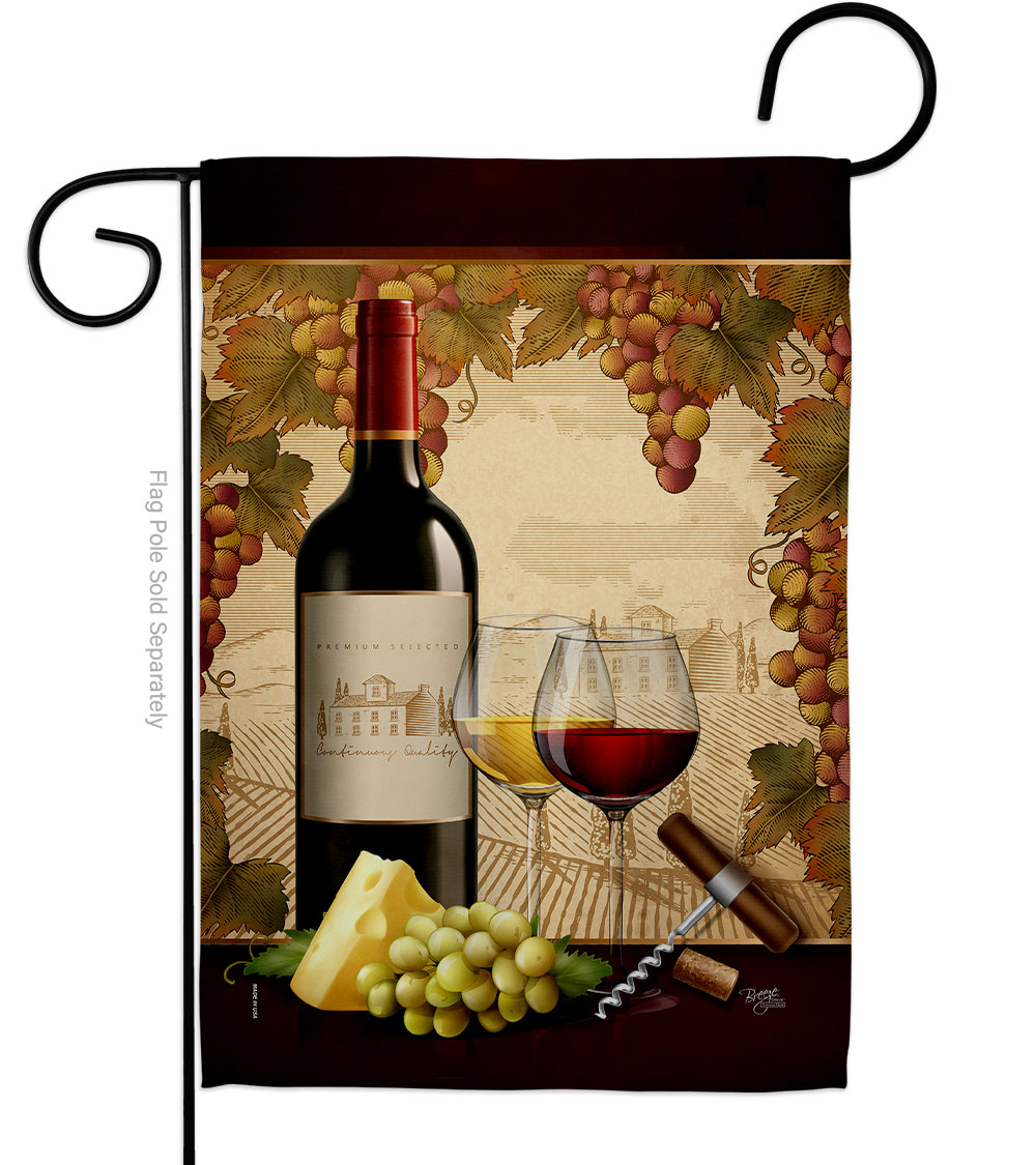 G167069-BO Winery Beverages Wine 13 x 18.5 in. Double-Sided Decorative Vertical Garden Flags for House Decoration Banner Yard Gift