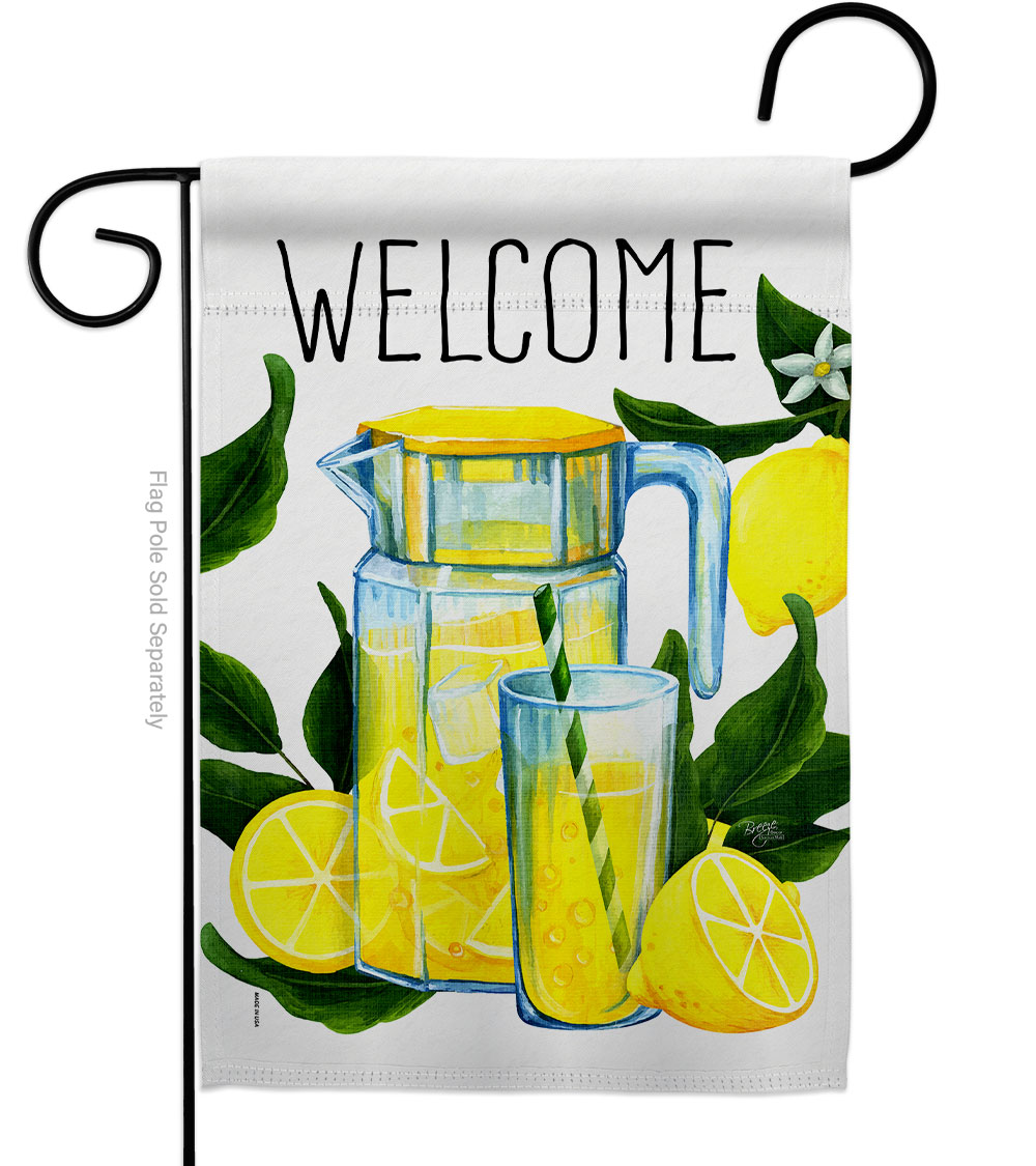 G167080-BO Refreshing Lemonade Food Fruit 13 x 18.5 in. Double-Sided Decorative Vertical Garden Flags for House Decoration Banner Yard Gift