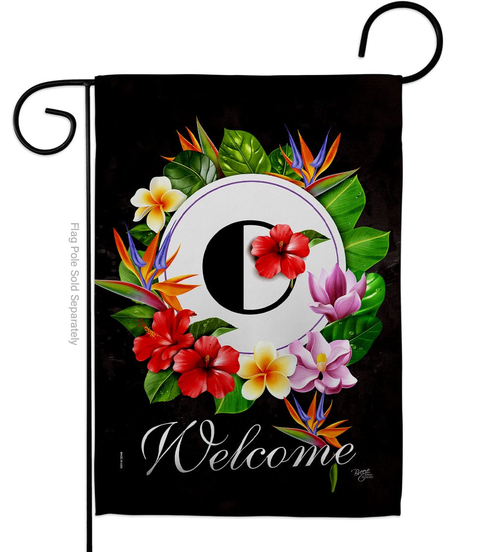 Tropical O Summertime 13 x 18.5 in. Double-Sided Decorative Vertical Garden Flags for House Decoration Banner Yard Gift