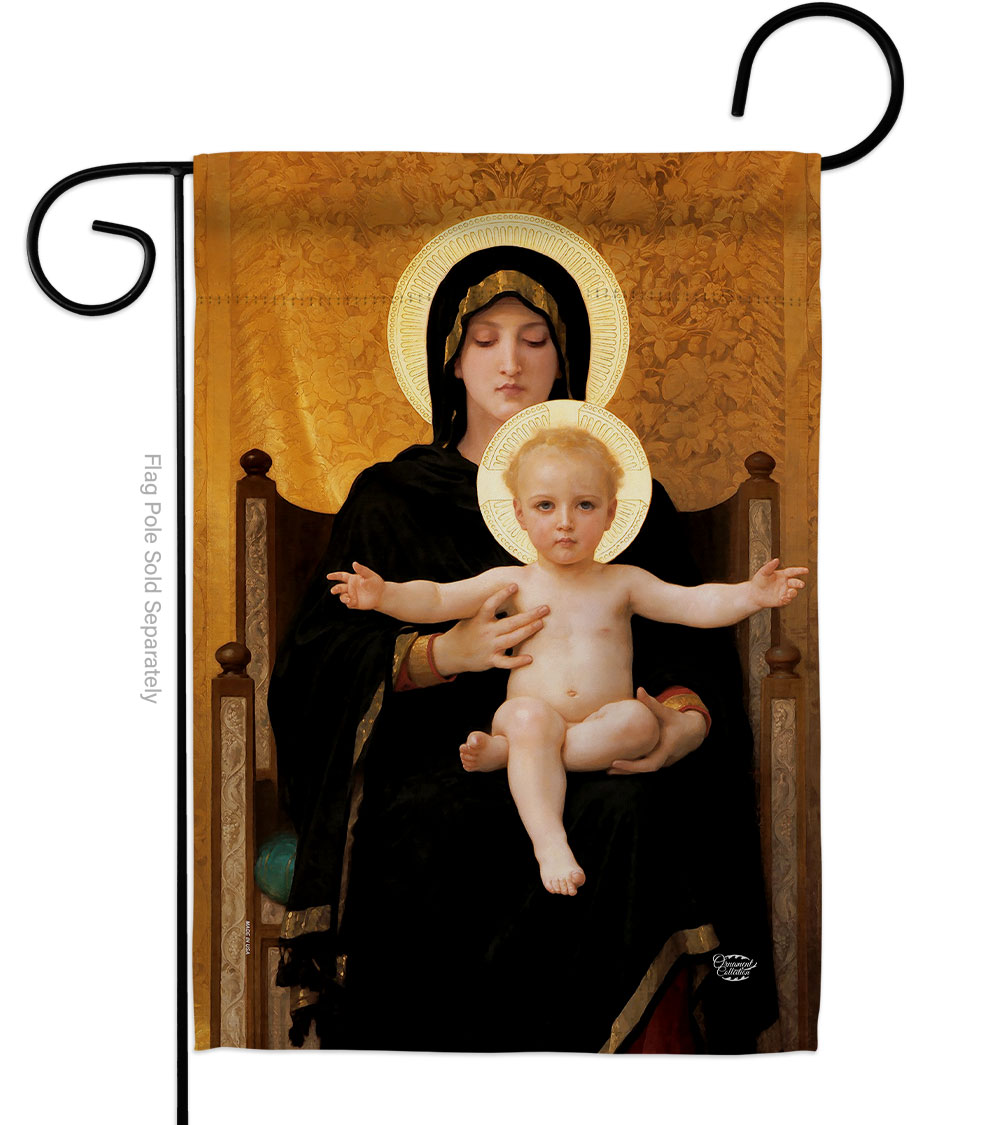 Virgin & Child Religious Faith 13 x 18.5 in. Double-Sided Decorative Vertical Garden Flags for House Decoration Banner Yard Gift