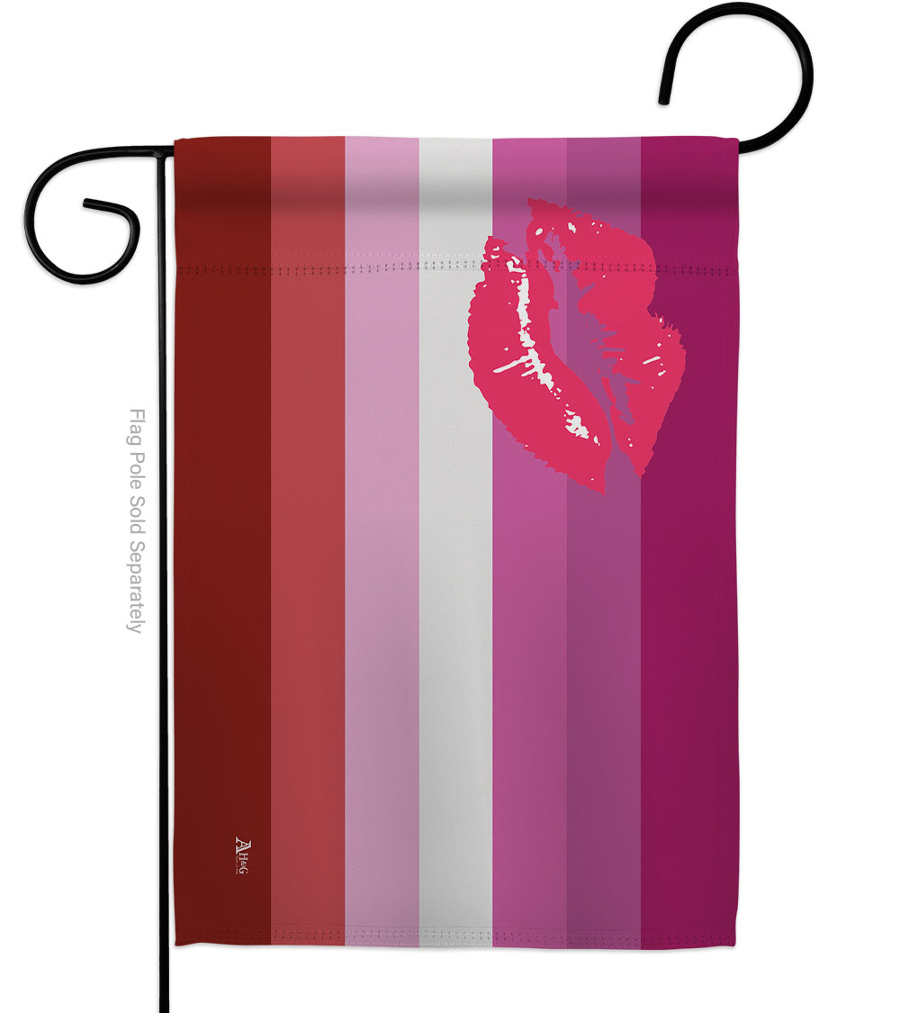 G149014-BO Lipstick lesbian Support Pride 13 x 18.5 in. Double-Sided Decorative Horizontal Garden Flags for House Decoration Banner Yard Gift