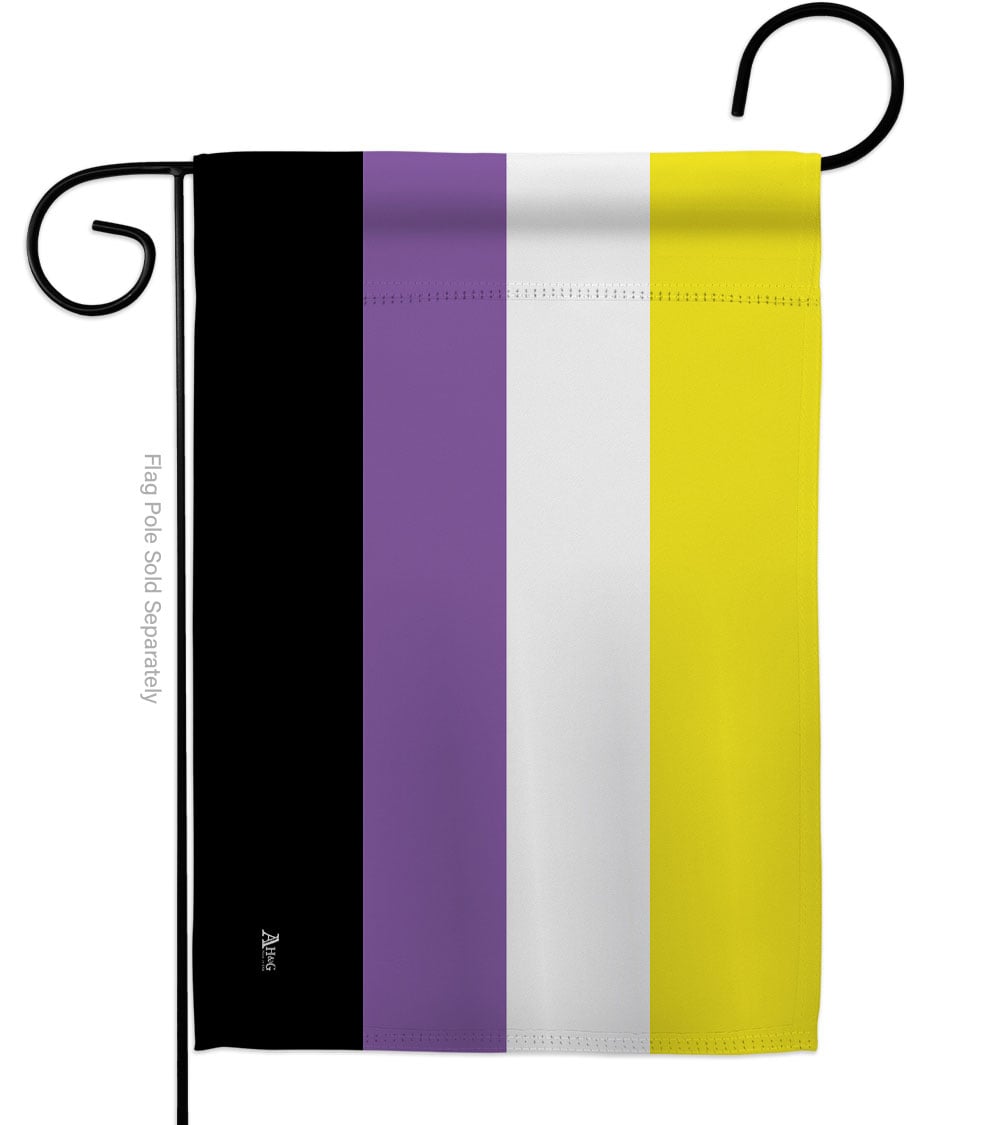 G149016-BO Nonbinary Support Pride 13 x 18.5 in. Double-Sided Decorative Horizontal Garden Flags for House Decoration Banner Yard Gift