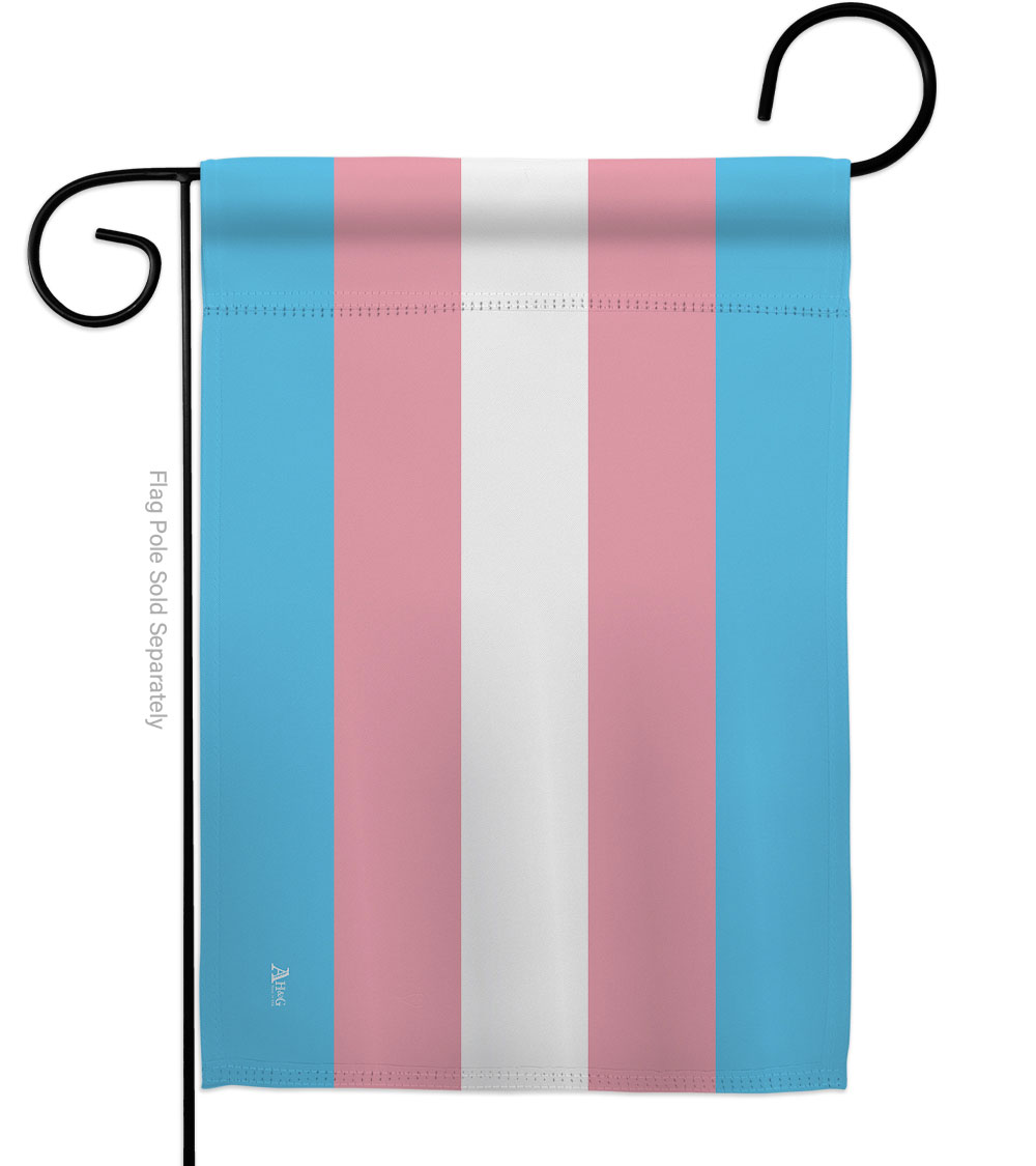 G149024-BO Transgender Support Pride 13 x 18.5 in. Double-Sided Decorative Horizontal Garden Flags for House Decoration Banner Yard Gift