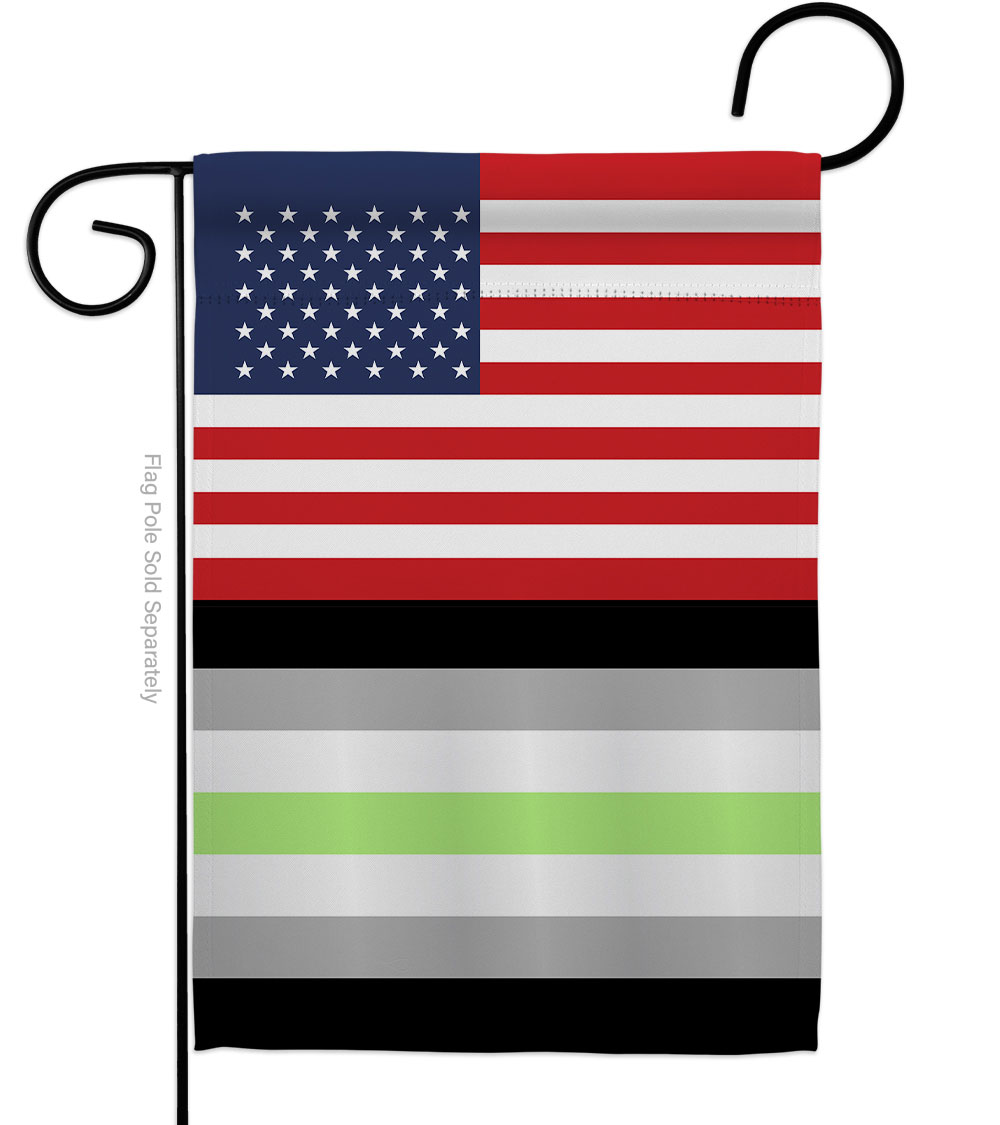 G149026-BO US Agender Pride Support 13 x 18.5 in. Double-Sided Decorative Vertical Garden Flags for House Decoration Banner Yard Gift