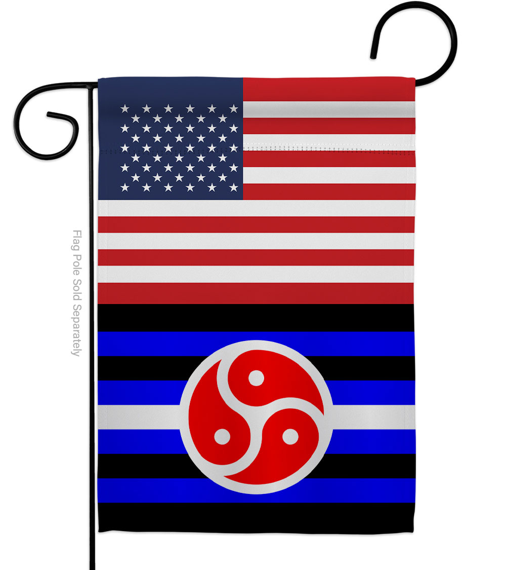 G149028-BO US BDSM rights Support Pride 13 x 18.5 in. Double-Sided Decorative Vertical Garden Flags for House Decoration Banner Yard Gift