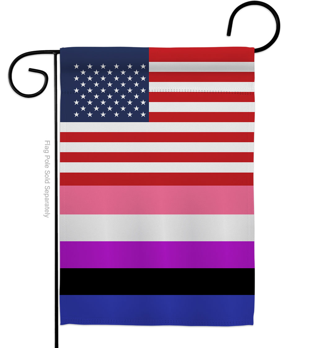 G149033-BO US Genderfluidity Pride Support 13 x 18.5 in. Double-Sided Decorative Vertical Garden Flags for House Decoration Banner Yard Gift