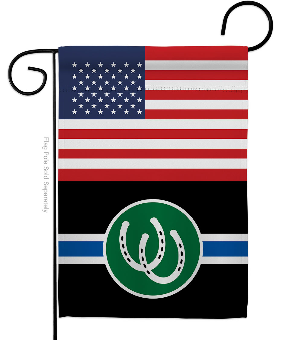 G149046-BO US Pony Pride Support 13 x 18.5 in. Double-Sided Decorative Vertical Garden Flags for House Decoration Banner Yard Gift