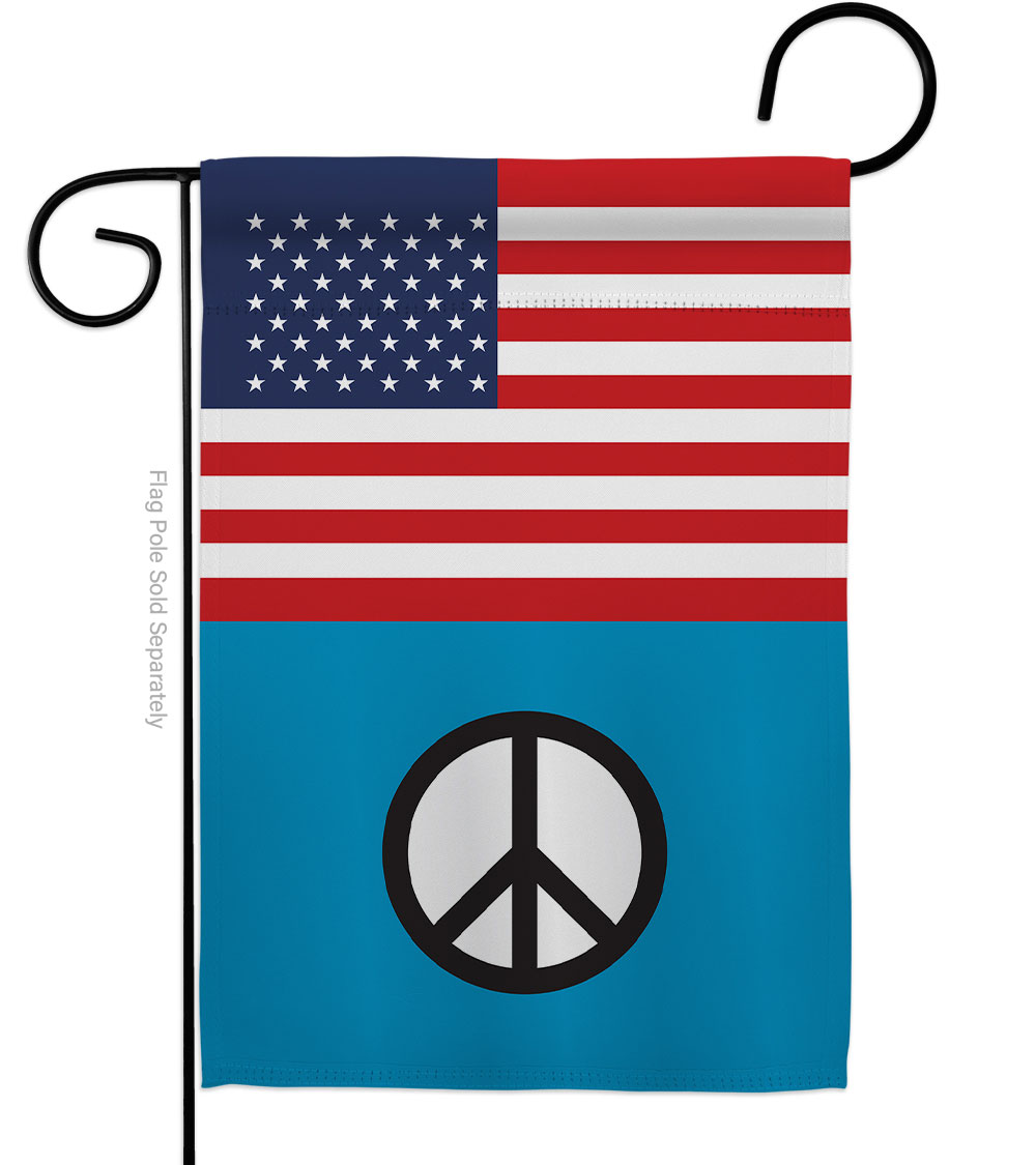 G149051-BO US Peace Support Pride 13 x 18.5 in. Double-Sided Decorative Vertical Garden Flags for House Decoration Banner Yard Gift