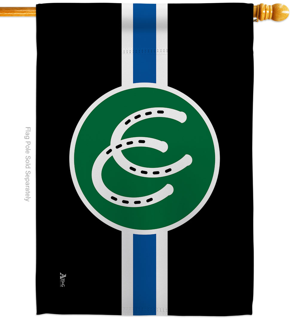 Pony Pride Support 28 x 40 in. Double-Sided Decorative Horizontal House Flags for Decoration Banner Garden Yard Gift