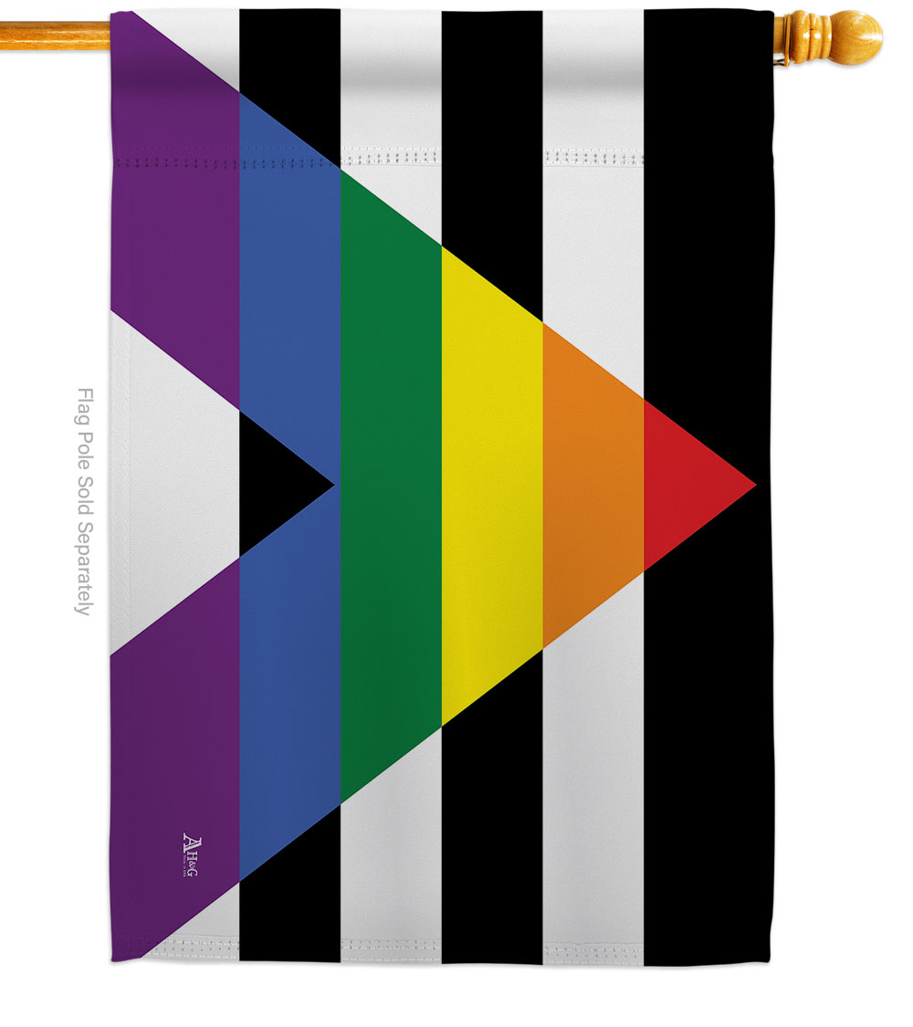 Straight Allies for Equality Support Pride 28 x 40 in. Double-Sided Decorative Horizontal House Flags Decoration Banner Garden Yard Gift