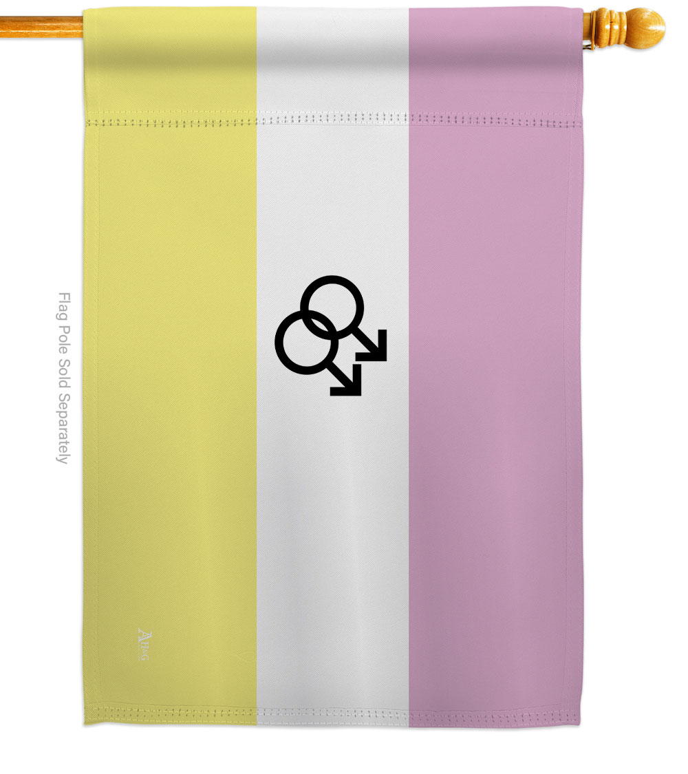 Twink Support Pride 28 x 40 in. Double-Sided Decorative Horizontal House Flags for Decoration Banner Garden Yard Gift