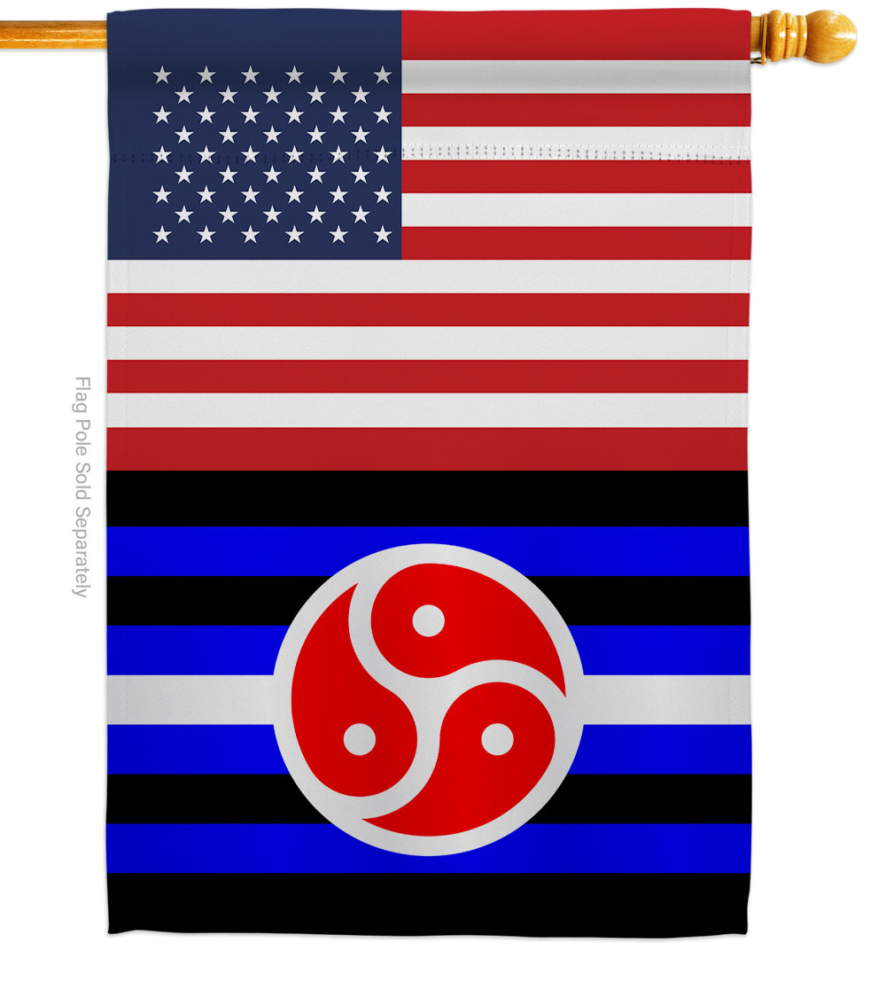 US BDSM rights Support Pride 28 x 40 in. Double-Sided Decorative Vertical House Flags for Decoration Banner Garden Yard Gift