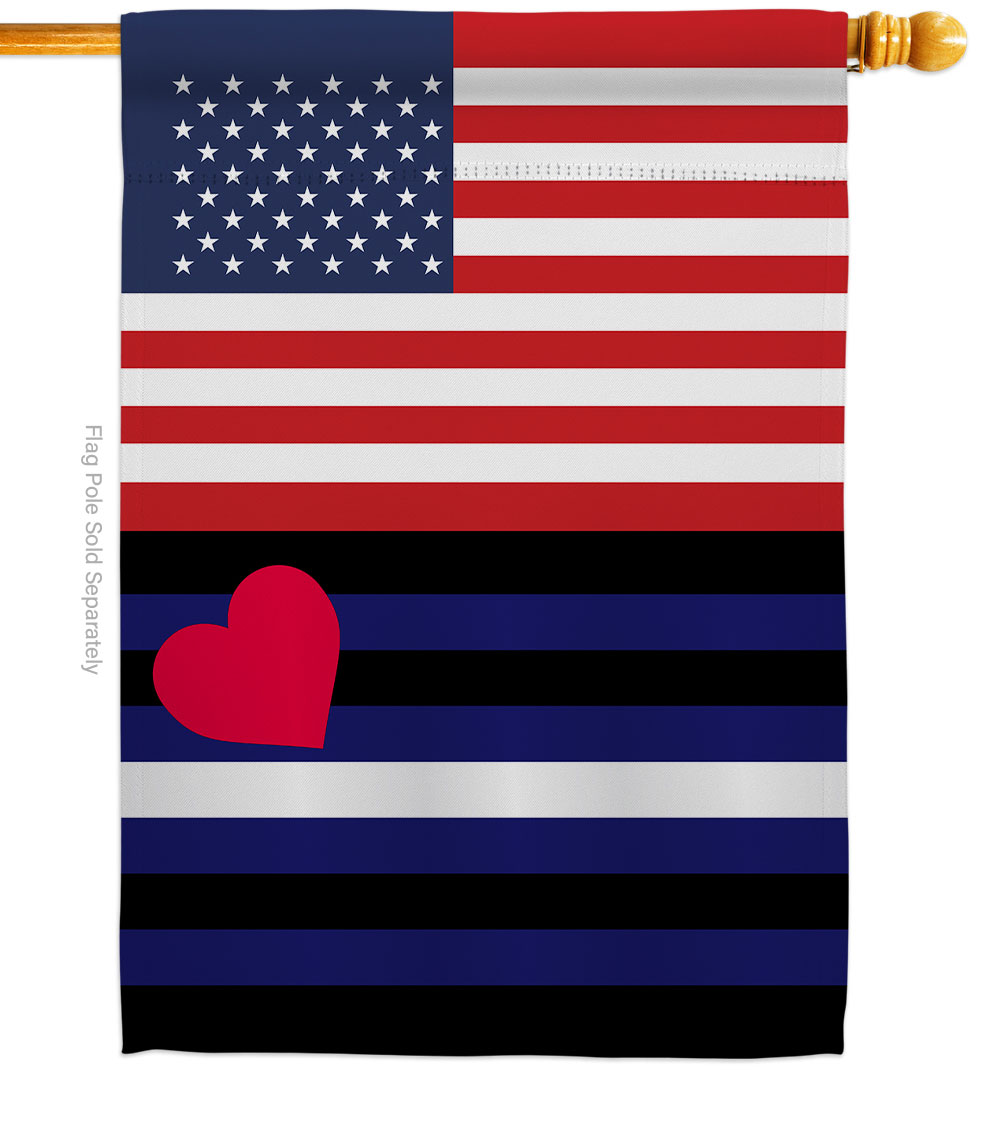 US Leather Pride Support 28 x 40 in. Double-Sided Decorative Vertical House Flags for Decoration Banner Garden Yard Gift