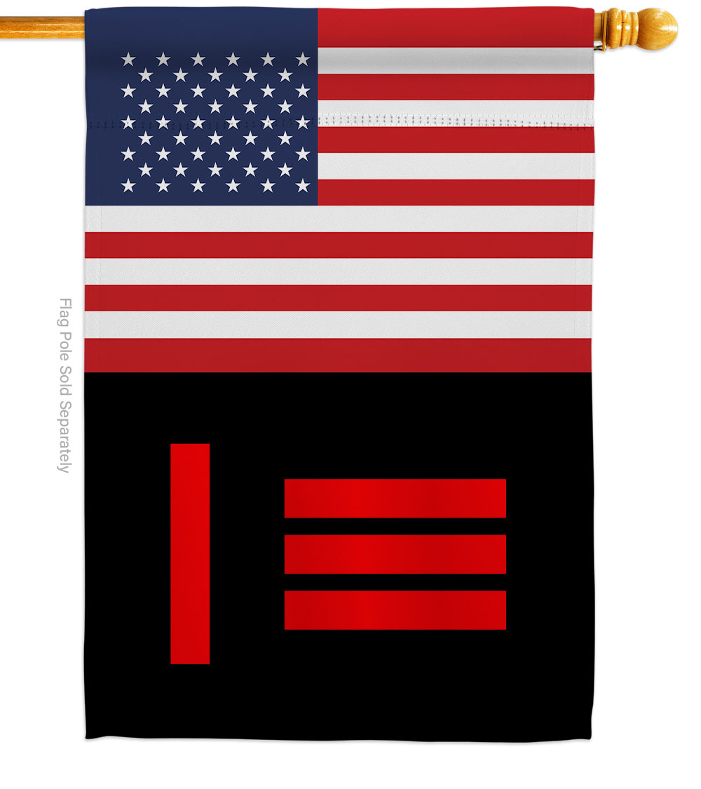 US Master Slave Pride Support 28 x 40 in. Double-Sided Decorative Vertical House Flags for Decoration Banner Garden Yard Gift
