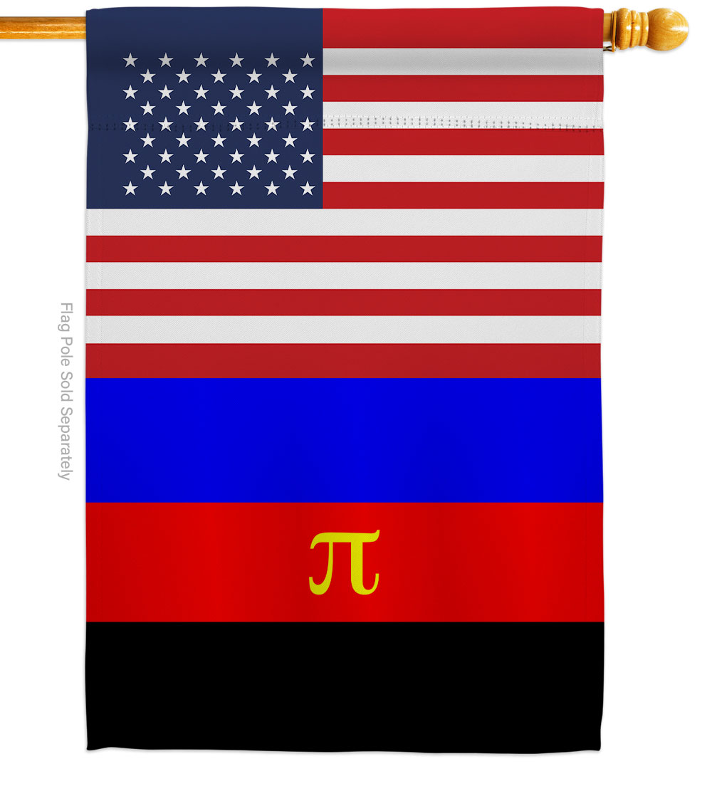 US Polyamory Support Pride 28 x 40 in. Double-Sided Decorative Vertical House Flags for Decoration Banner Garden Yard Gift