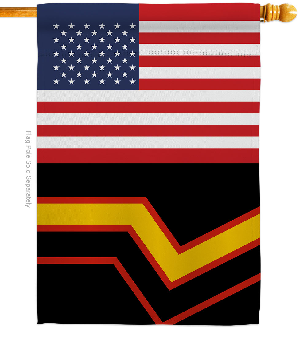 US Rubber Pride Support 28 x 40 in. Double-Sided Decorative Vertical House Flags for Decoration Banner Garden Yard Gift
