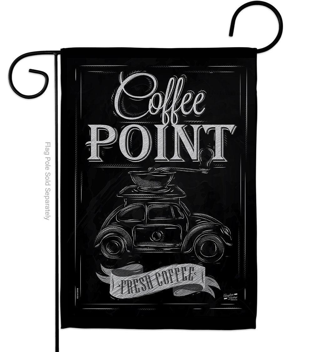 G135272-BO Coffer Point Beverages Coffee Tea 13 x 18.5 in. Double-Sided Decorative Vertical Garden Flags for House Decoration Banner Yard Gift