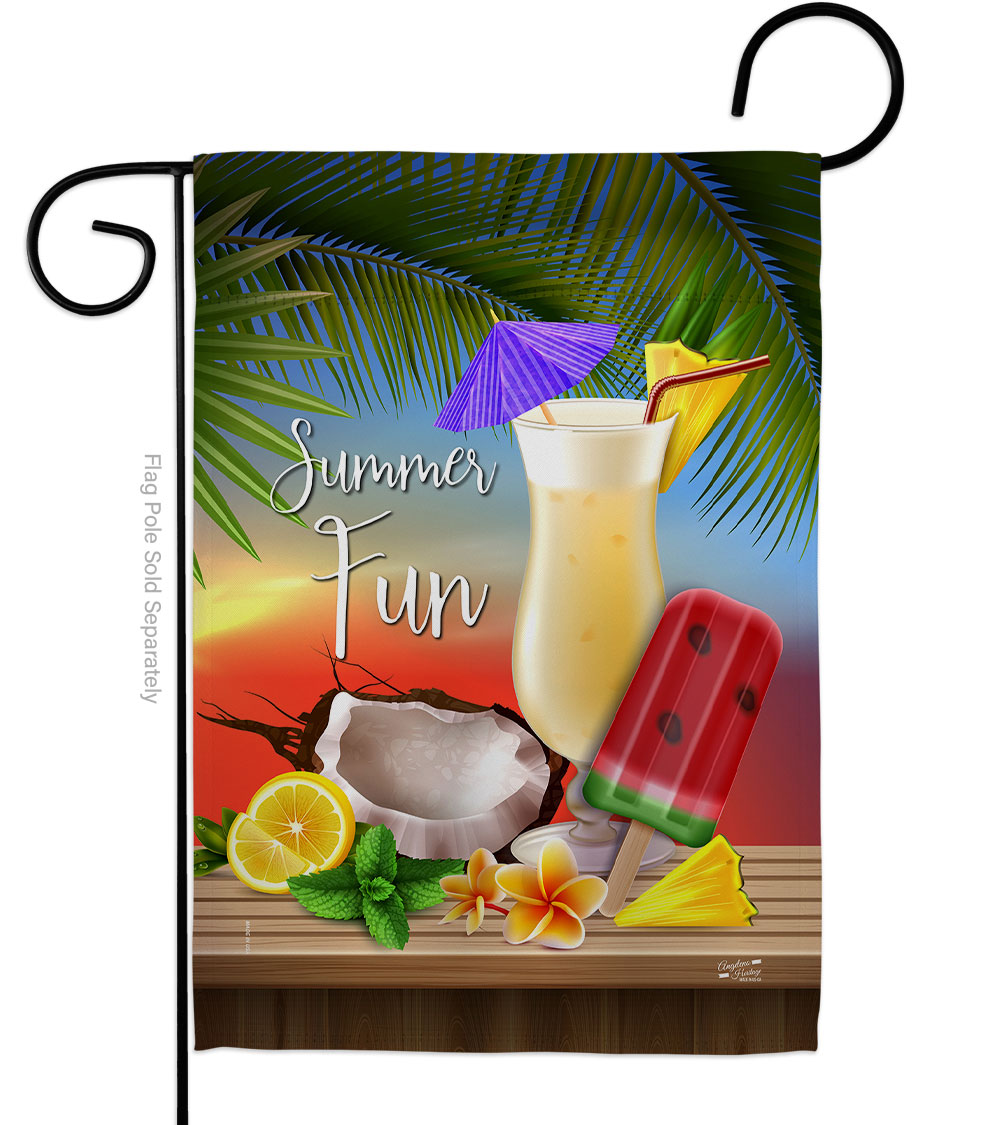 G135275-BO Summer Fun Summertime & Sun 13 x 18.5 in. Double-Sided Decorative Vertical Garden Flags for House Decoration Banner Yard Gift