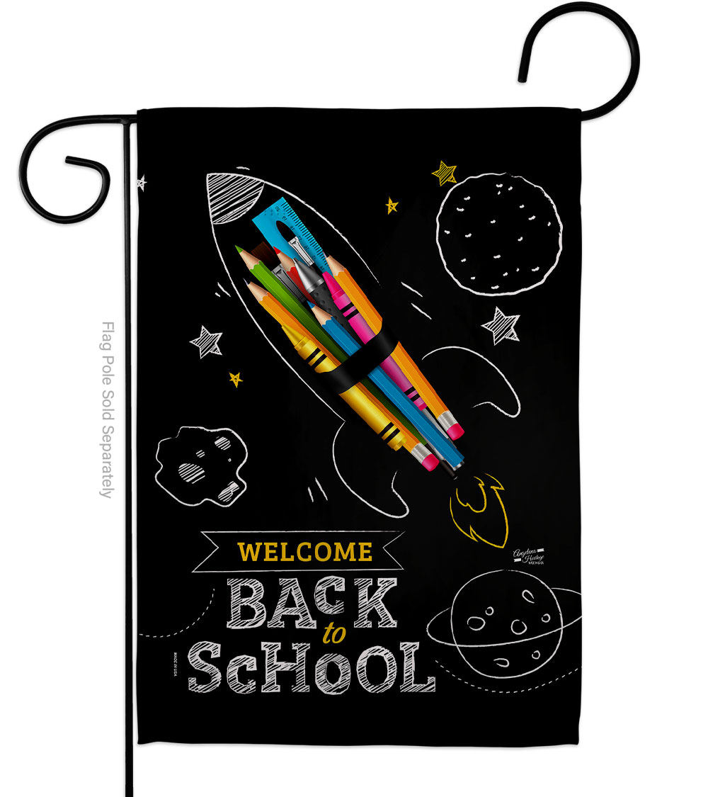 G135425-BO Weclome Back to School Education 13 x 18.5 in. Double-Sided Decorative Vertical Garden Flags for House Decoration Banner Yard Gift