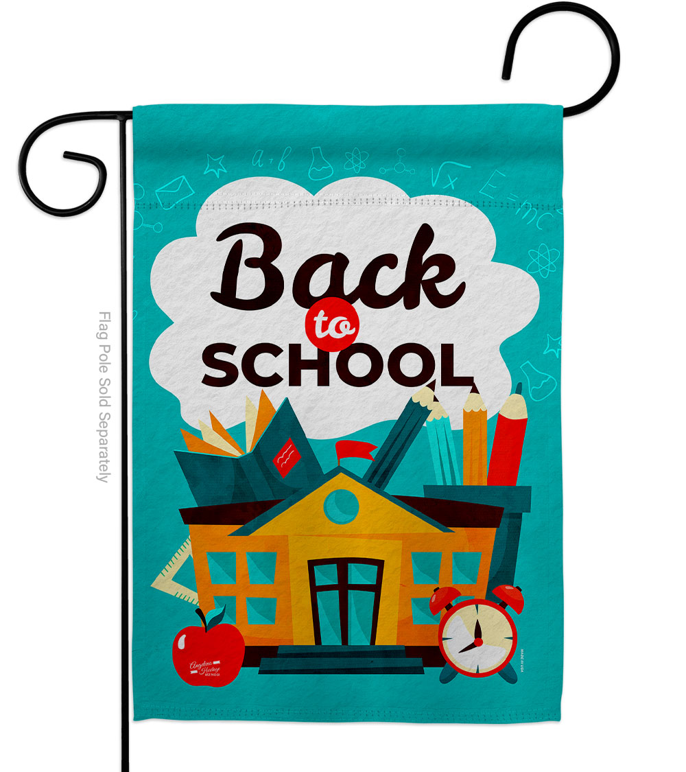 G135452-BO Ready for School Education Back to 13 x 18.5 in. Double-Sided Decorative Vertical Garden Flags for House Decoration Banner Yard Gift
