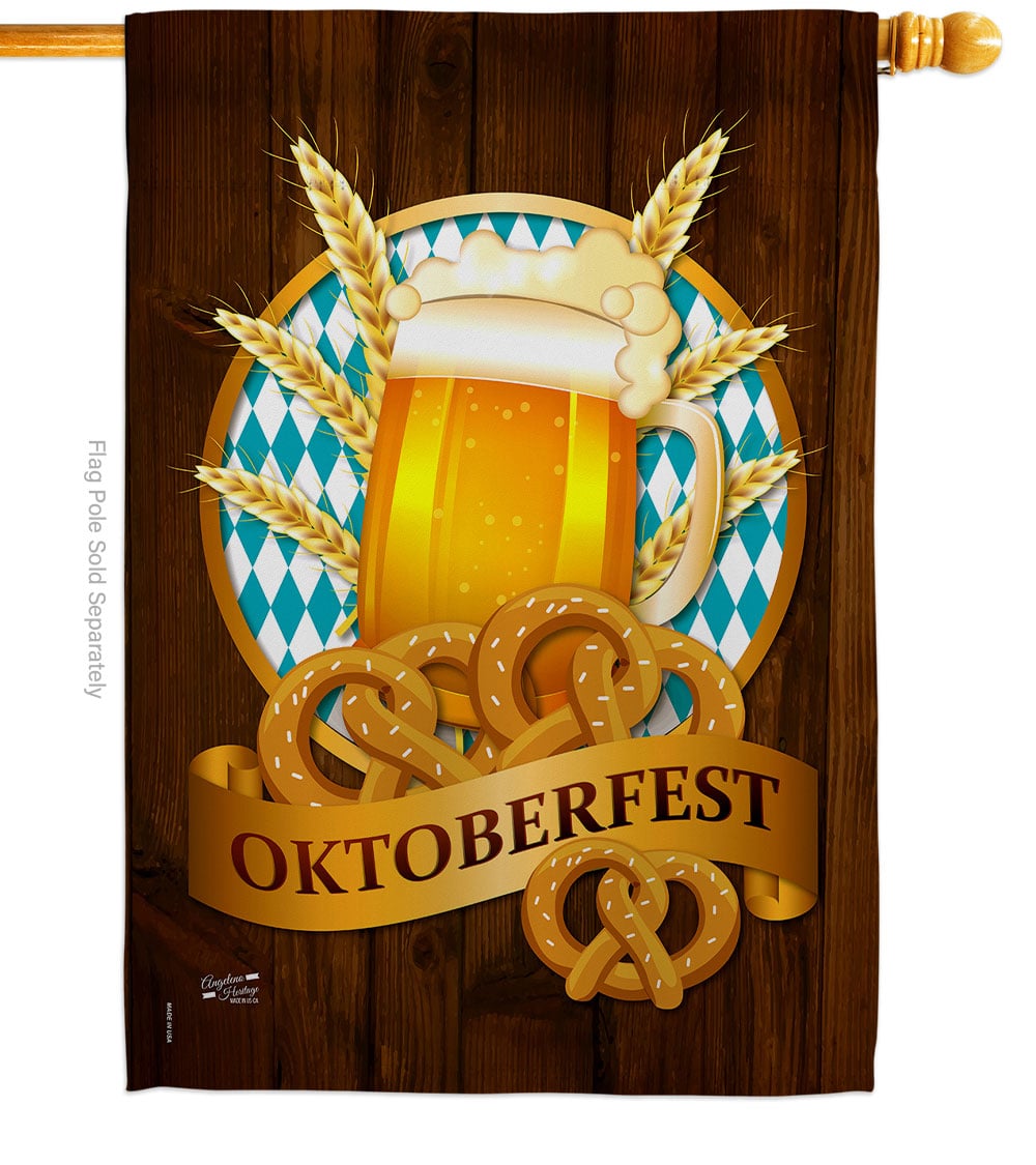 Oktoberfest Beverages Beer 28 x 40 in. Double-Sided Decorative Vertical House Flags for Decoration Banner Garden Yard Gift