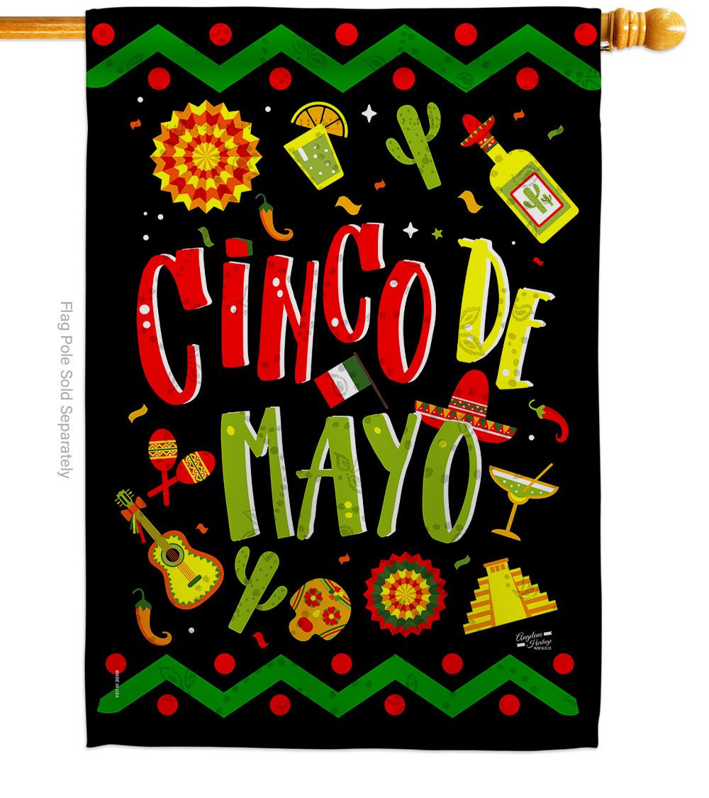 Ready to Cinco de Mayo Summertime 28 x 40 in. Double-Sided Decorative Vertical House Flags for Decoration Banner Garden Yard Gift