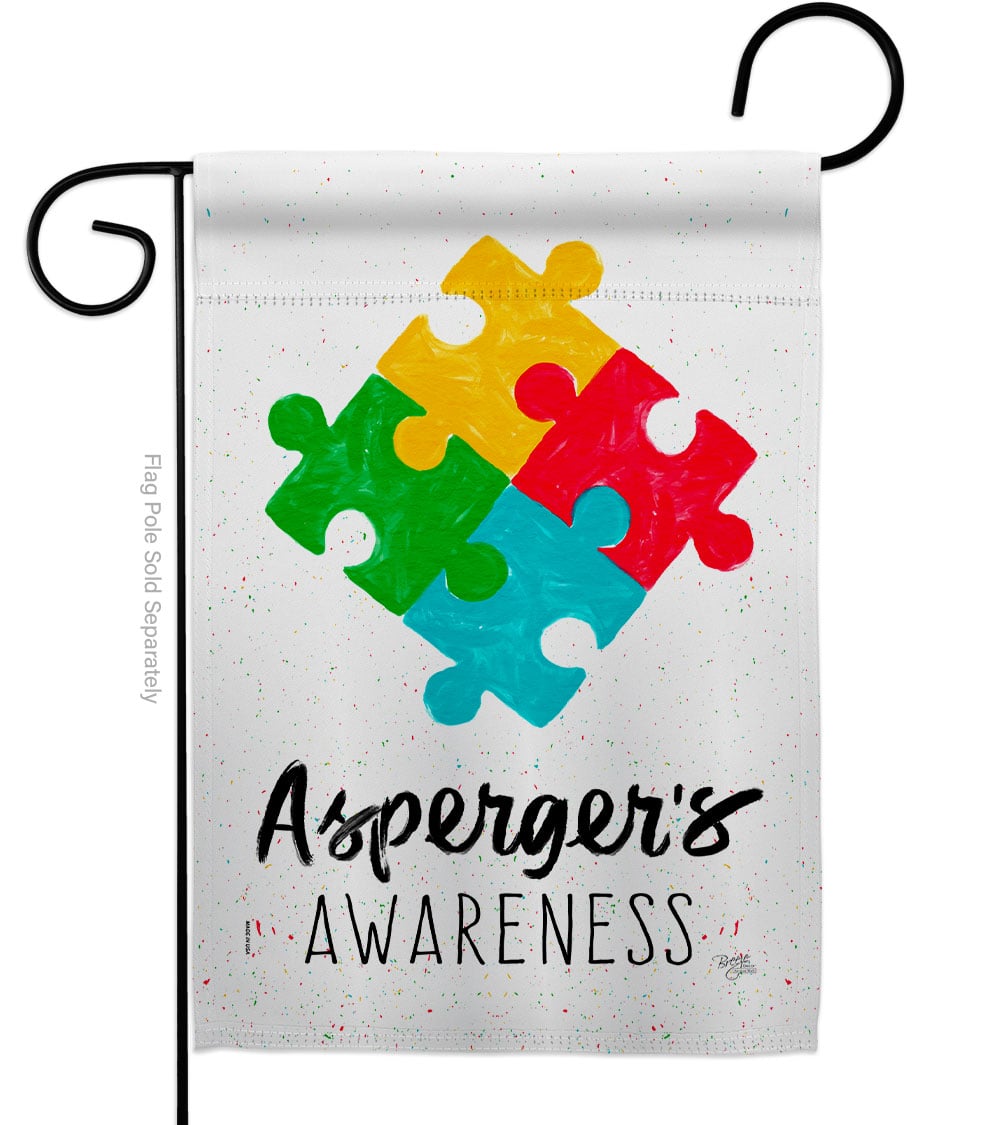 G165213-BO Aspergers Awarness Support Awareness 13 x 18.5 in. Double-Sided Decorative Vertical Garden Flags for House Decoration Banner Yard Gift