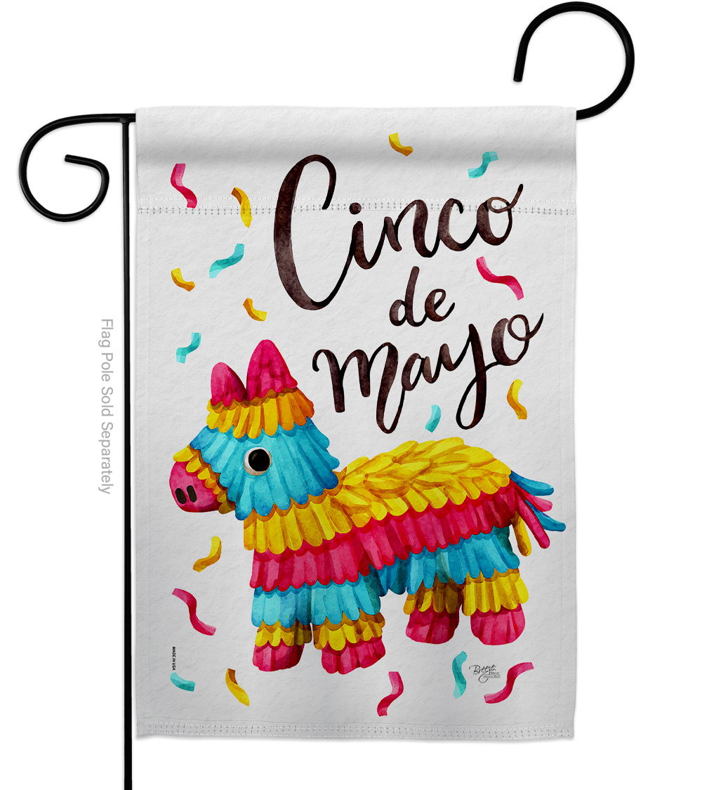 G165225-BO Pinata Mayo Summertime Cinco de 13 x 18.5 in. Double-Sided Decorative Vertical Garden Flags for House Decoration Banner Yard Gift