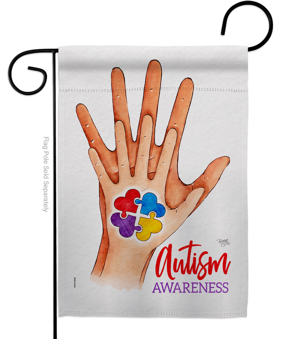 G165233-BO Asperger Day Support Awareness 13 x 18.5 in. Double-Sided Decorative Vertical Garden Flags for House Decoration Banner Yard Gift